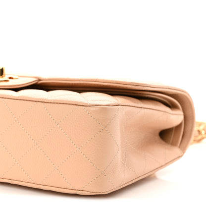 Chanel Caviar Quilted Medium Double Flap Beige 10 of 11