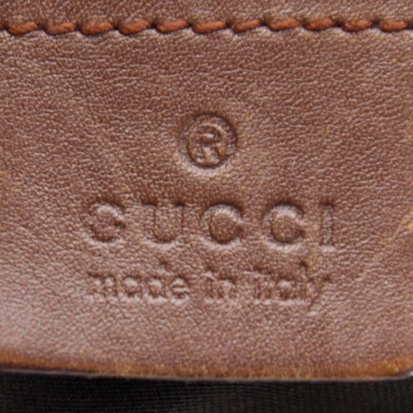 Leather Horsebit Embossed Bamboo Ring Hobo