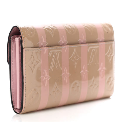Louis Vuitton Vernis Rayures Sarah Wallet NM Dune 3 of 14