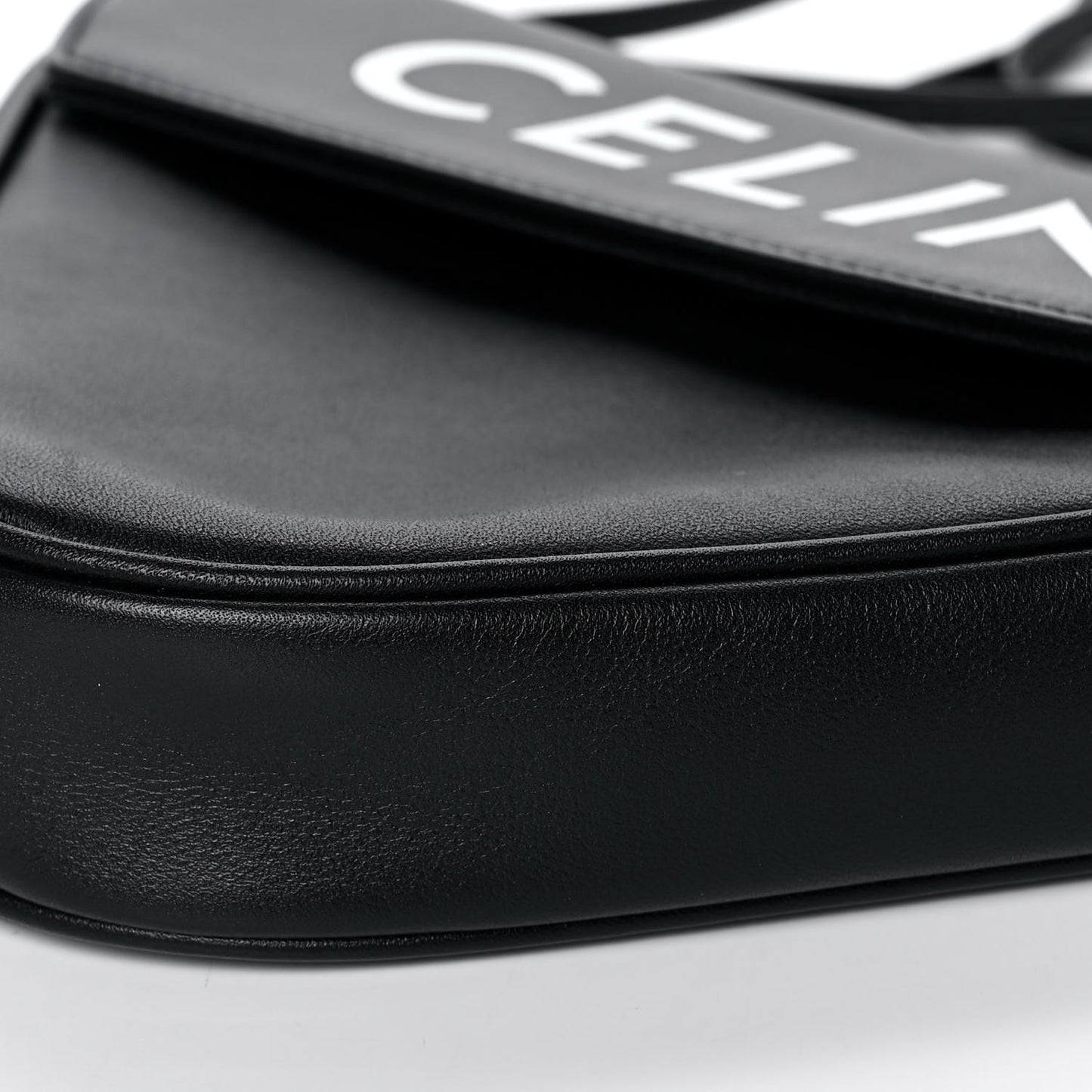 Smooth Calfskin Triangle Crossbody Bag Black