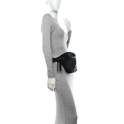 Dolce & Gabbana Neoprene Millennials Logo Waist Bag Black White 2 of 12