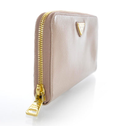 Prada Saffiano Zip Around Wallet Cipria 3 of 10