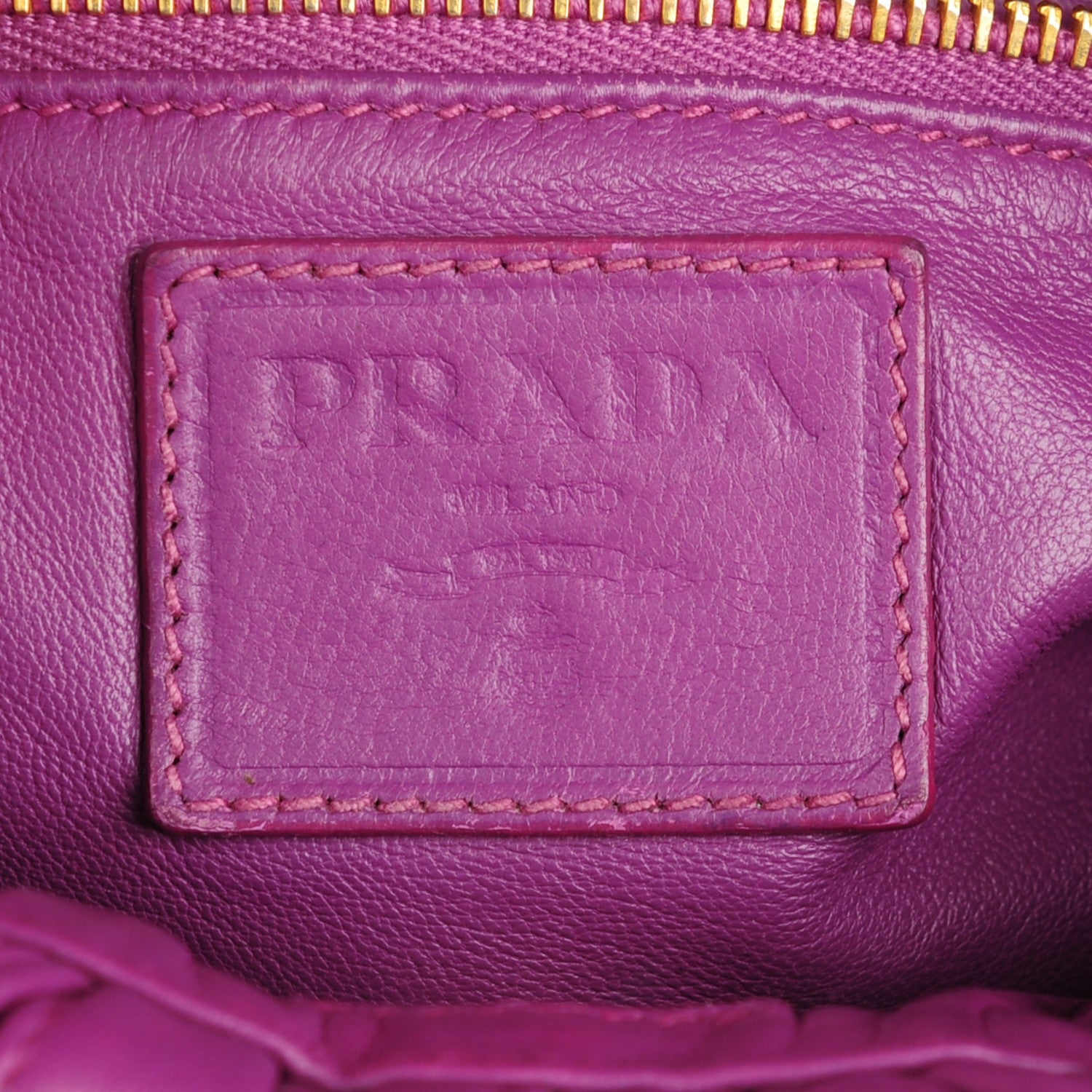 Prada Nappa Small Stripes Shoulder Bag Anemone 6 of 9