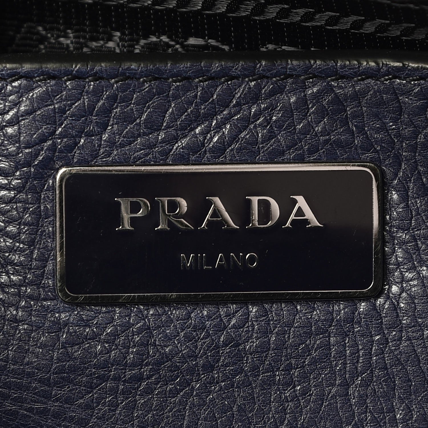 Prada Glace Calf Twin Pocket Tote Baltico 6 of 7