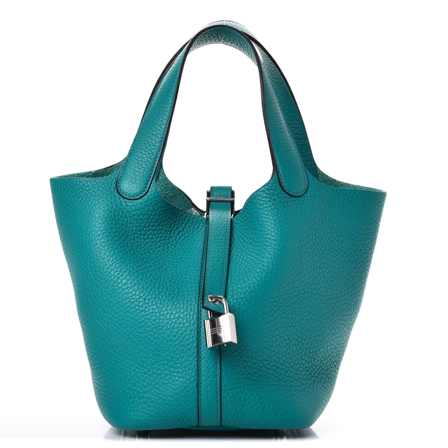 Taurillon Clemence Picotin Lock 18 PM Bleu Paon