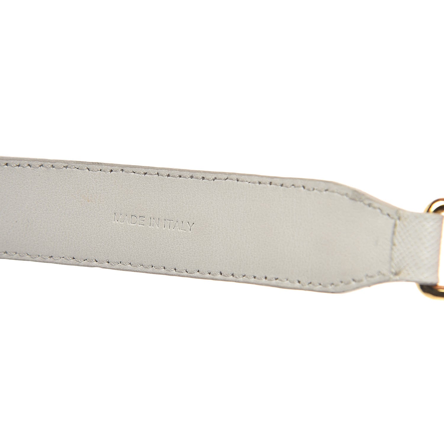 Prada Saffiano Crystal Shoulder Strap White 4 of 5