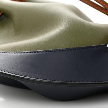 Loewe Nappa Colorblock Horseshoe Bag Avocado Midnight Blue Tan 8 of 14