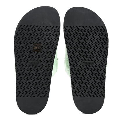 Hermes Epsom Womens Chypre Sandals 37.5 Vert Jade 5 of 8