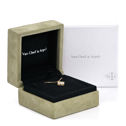 Van Cleef & Arpels 18K Yellow Gold Mother of Pearl Sweet Alhambra Pendant Necklace 8 of 8