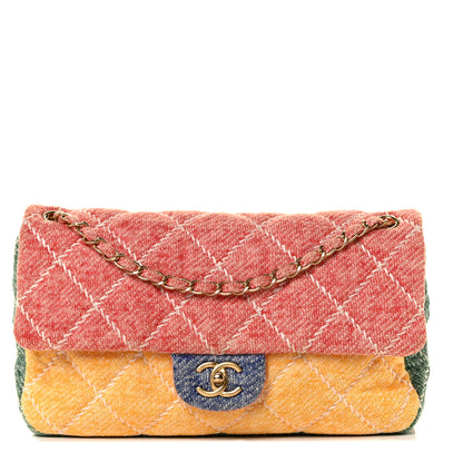 Chanel Jersey Quilted Jumbo Fabrics and Co Flap Multicolor 1 of 9