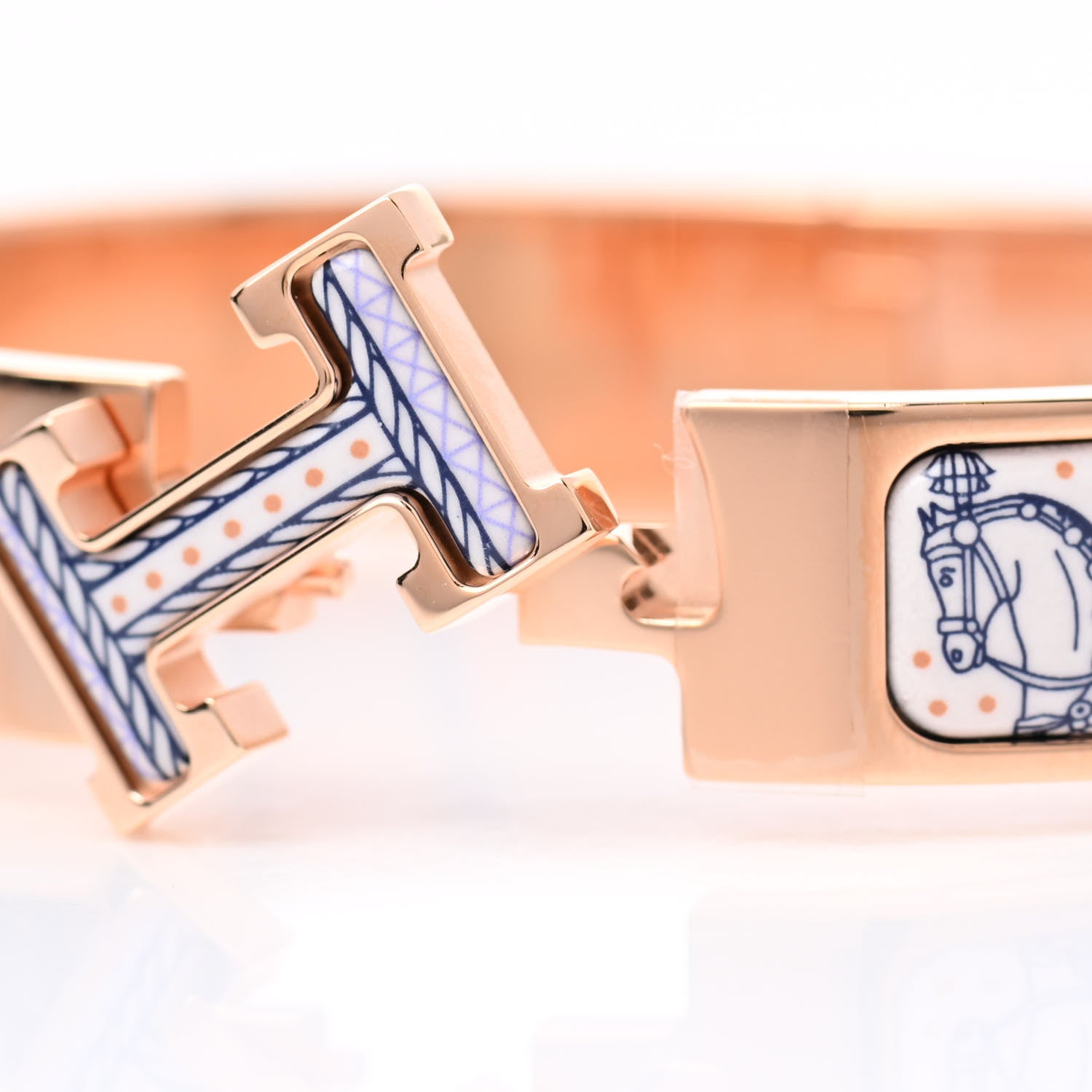 Hermes Enamel Narrow Grand Apparat Remix Multico Clic Clac H Bracelet PM Lilas 6 of 6