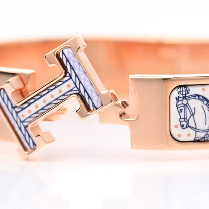 Hermes Enamel Narrow Grand Apparat Remix Multico Clic Clac H Bracelet PM Lilas 6 of 6