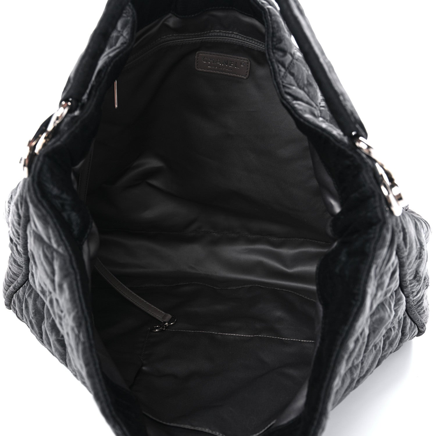 Chanel Crinkled Coated Canvas Le Marais Hobo Black 5 of 13