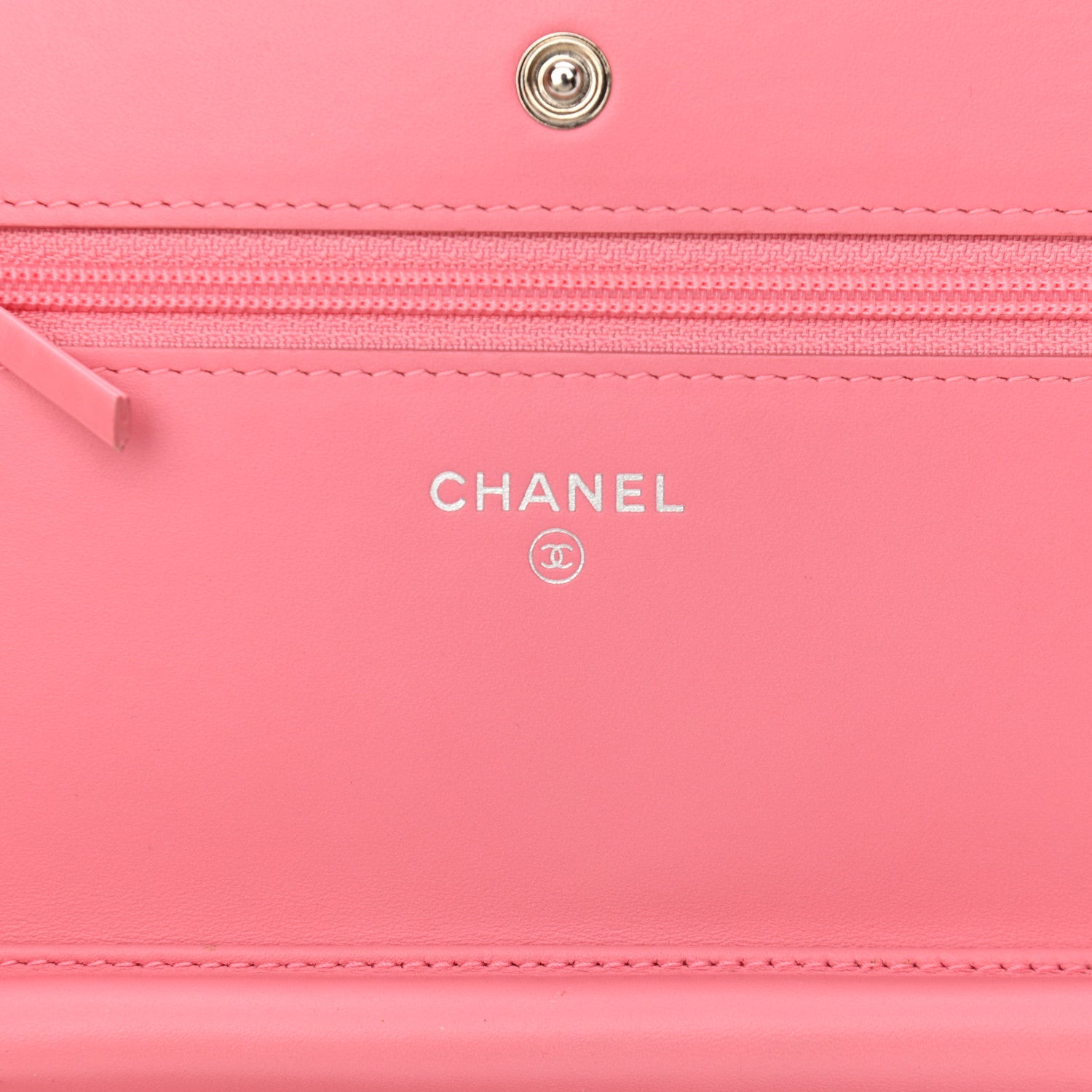 Chanel Patent Quilted Wallet On Chain WOC Coral 5 of 16