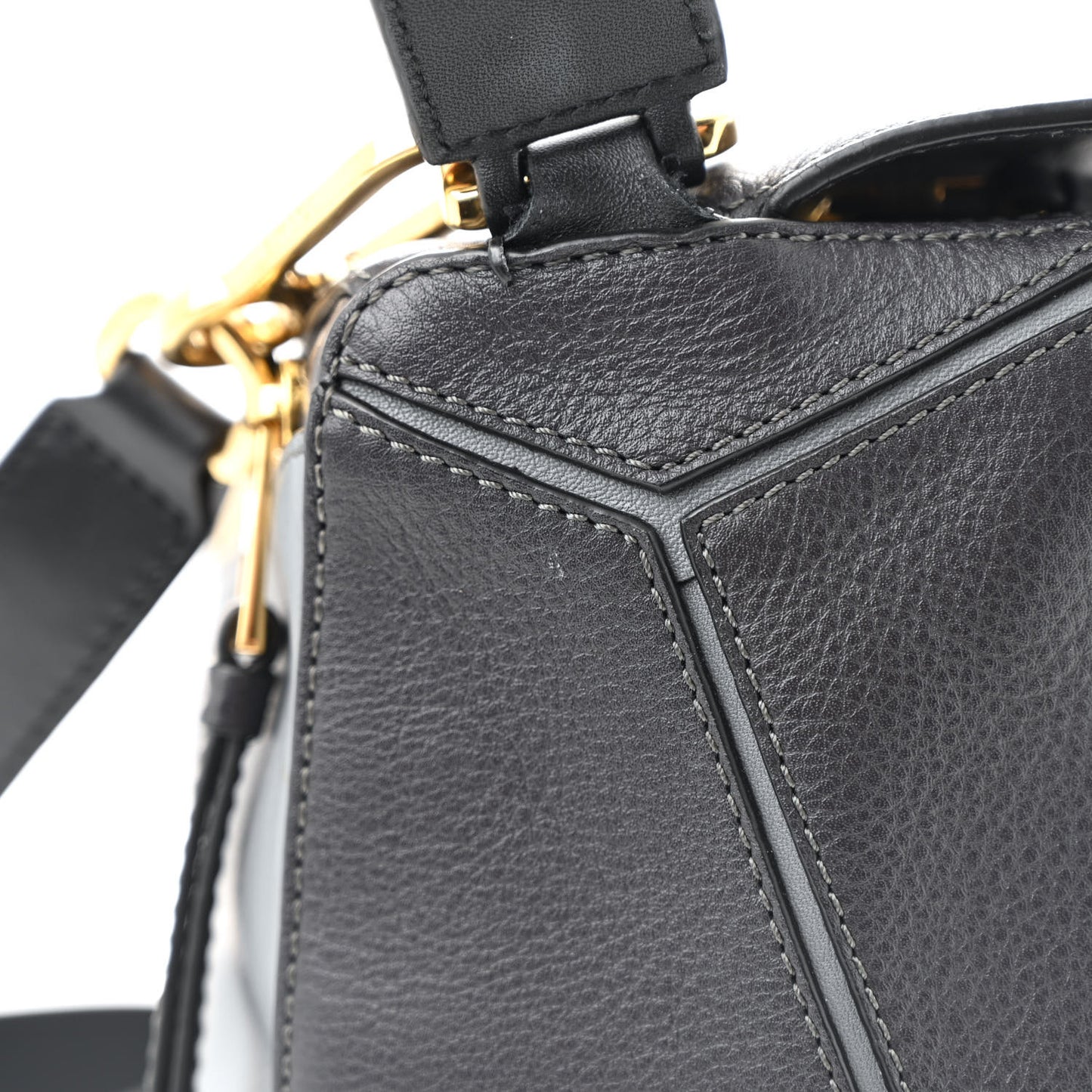 Calfskin Medium Puzzle Bag Grey Multito