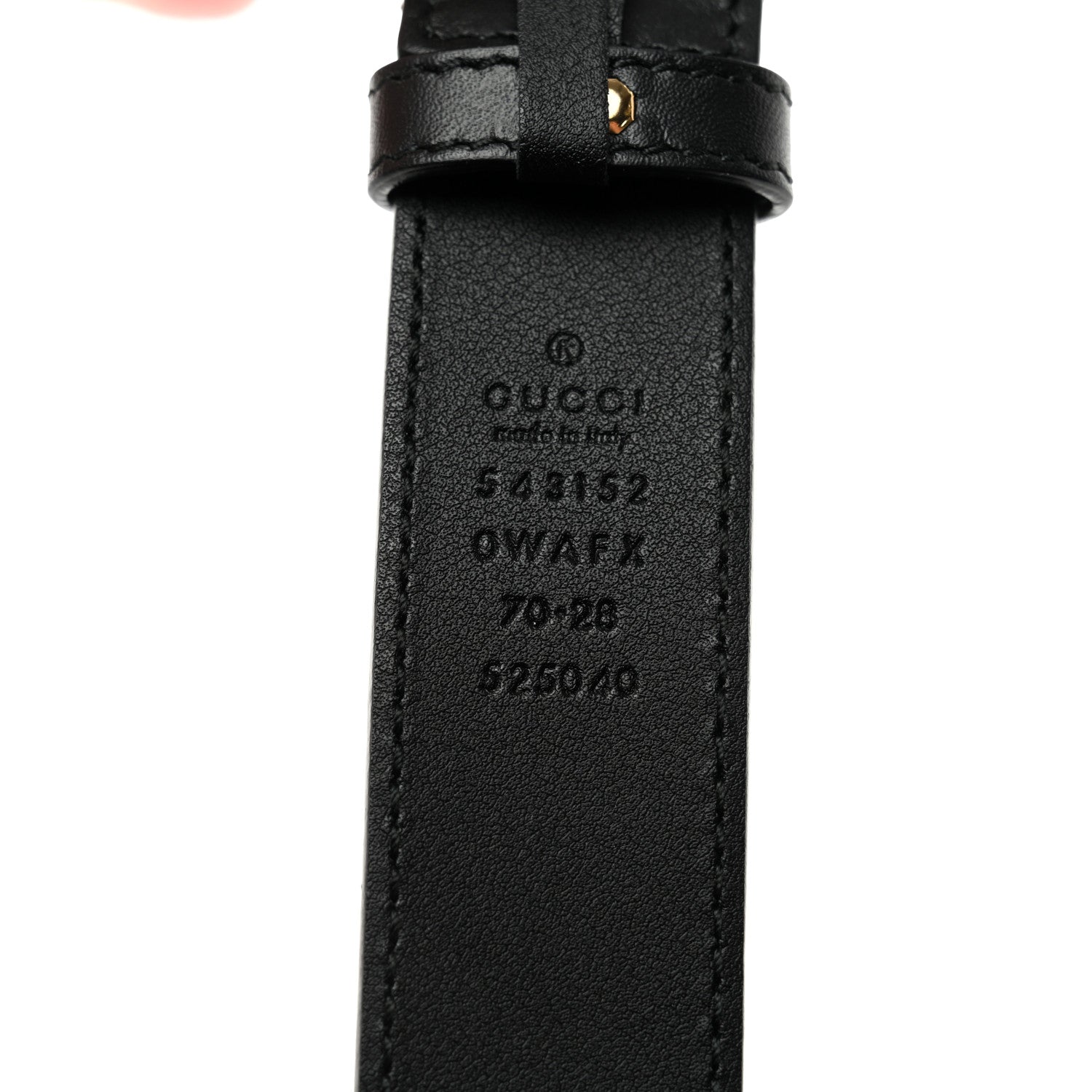 Gucci Calfskin Crystal Metal Tiger Head Buckle 30mm Belt 70 28 Black Multicolor 5 of 6