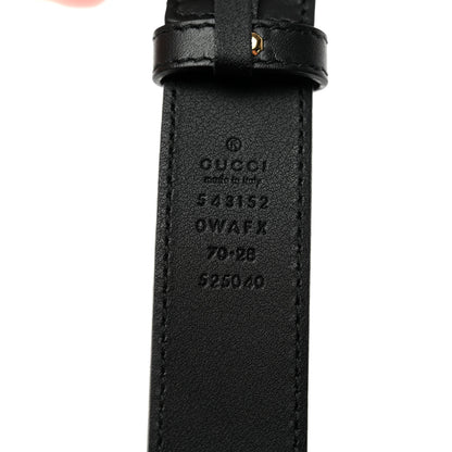 Gucci Calfskin Crystal Metal Tiger Head Buckle 30mm Belt 70 28 Black Multicolor 5 of 6