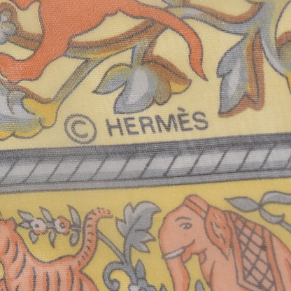 Hermes Cashmere Silk Chasse En Inde Shawl 140 6 of 9