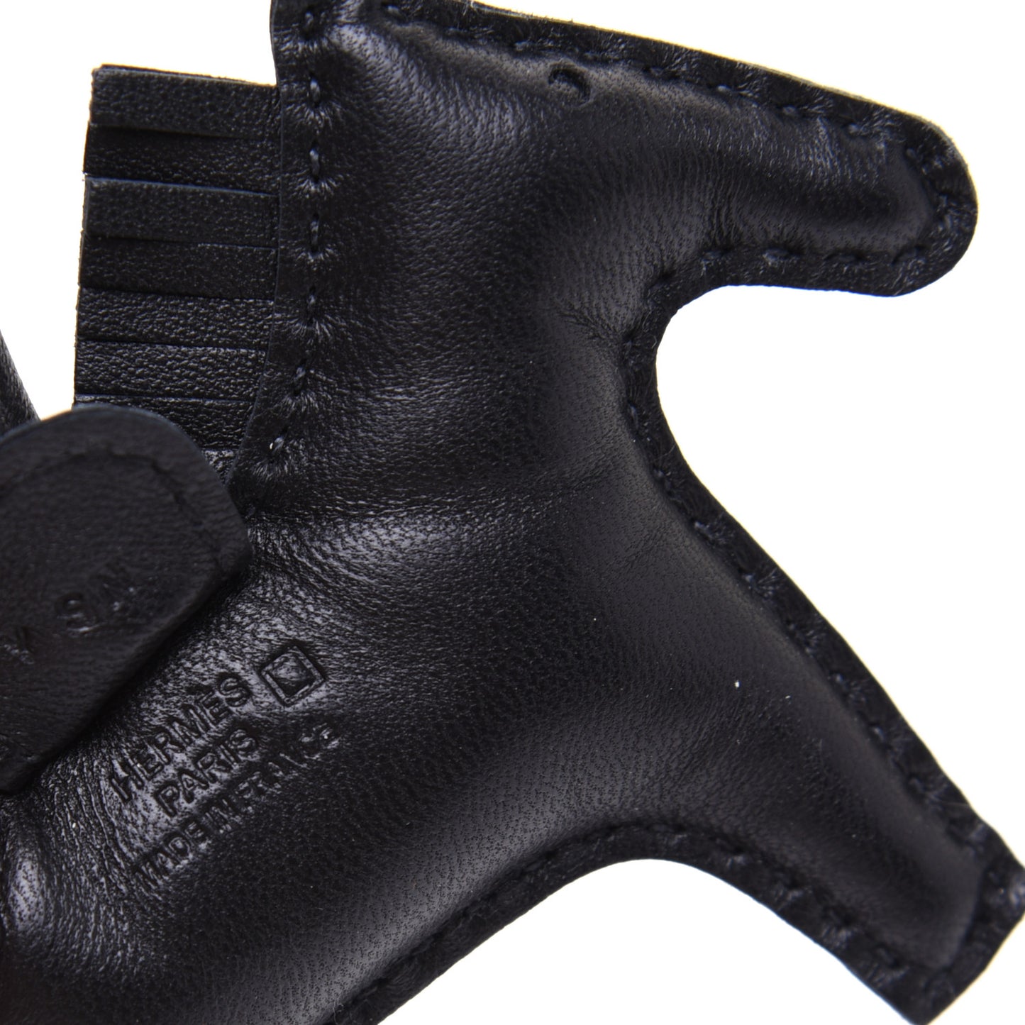 Milo Lambskin Matte Alligator Touch Grigri Rodeo Horse Bag Charm PM So Black