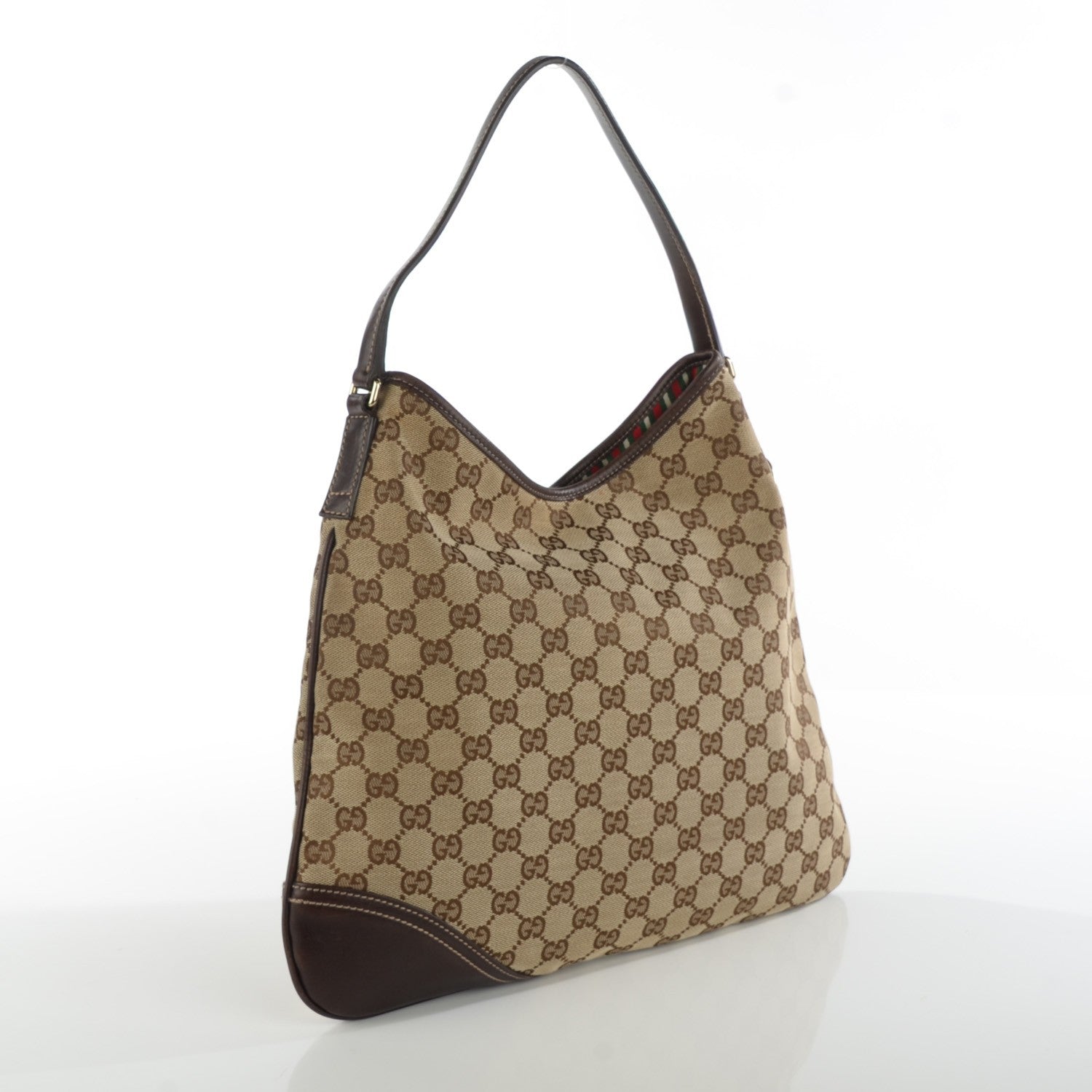 Gucci Monogram Medium New Britt Hobo Dark Brown 3 of 7