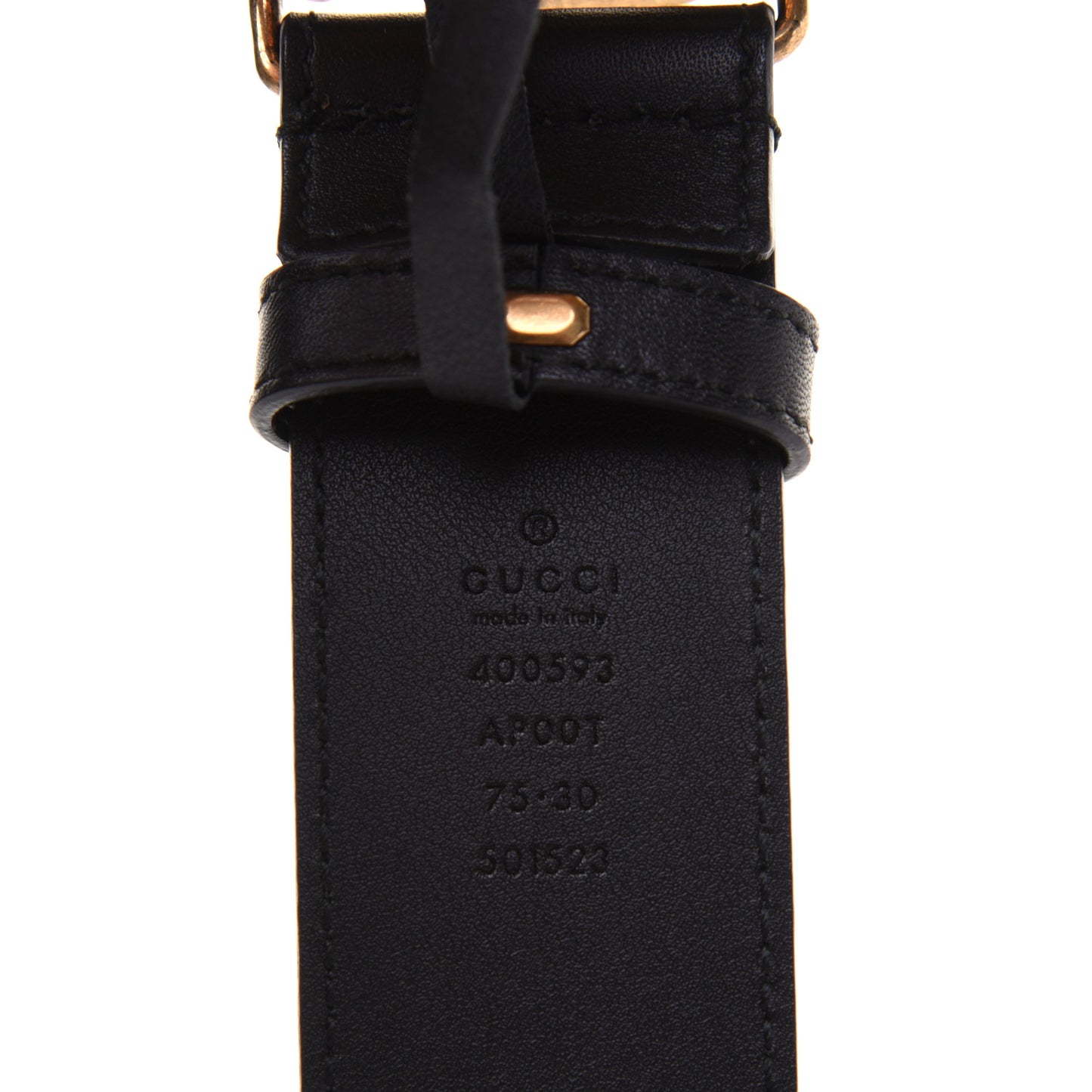 Calfskin Double G 40mm Belt 75 30 Black