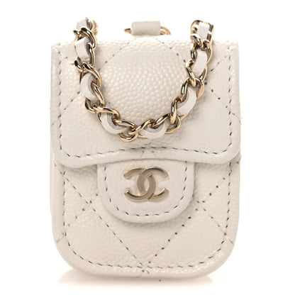 Chanel Caviar Quilted Airpods Case White 1 of 11