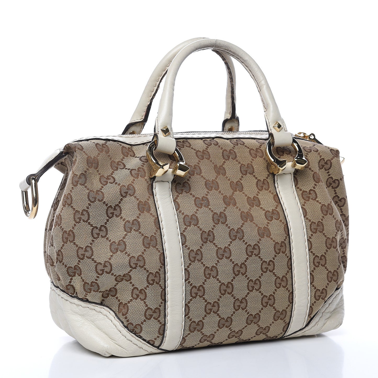 Monogram Equestrian Horseshoe Bowler White