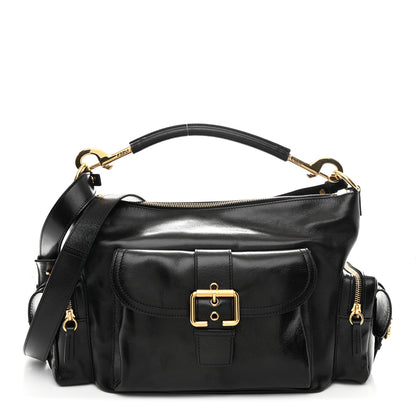 Chloe Shiny Calfskin Medium Double Carry Camera Bag Black 1 of 10