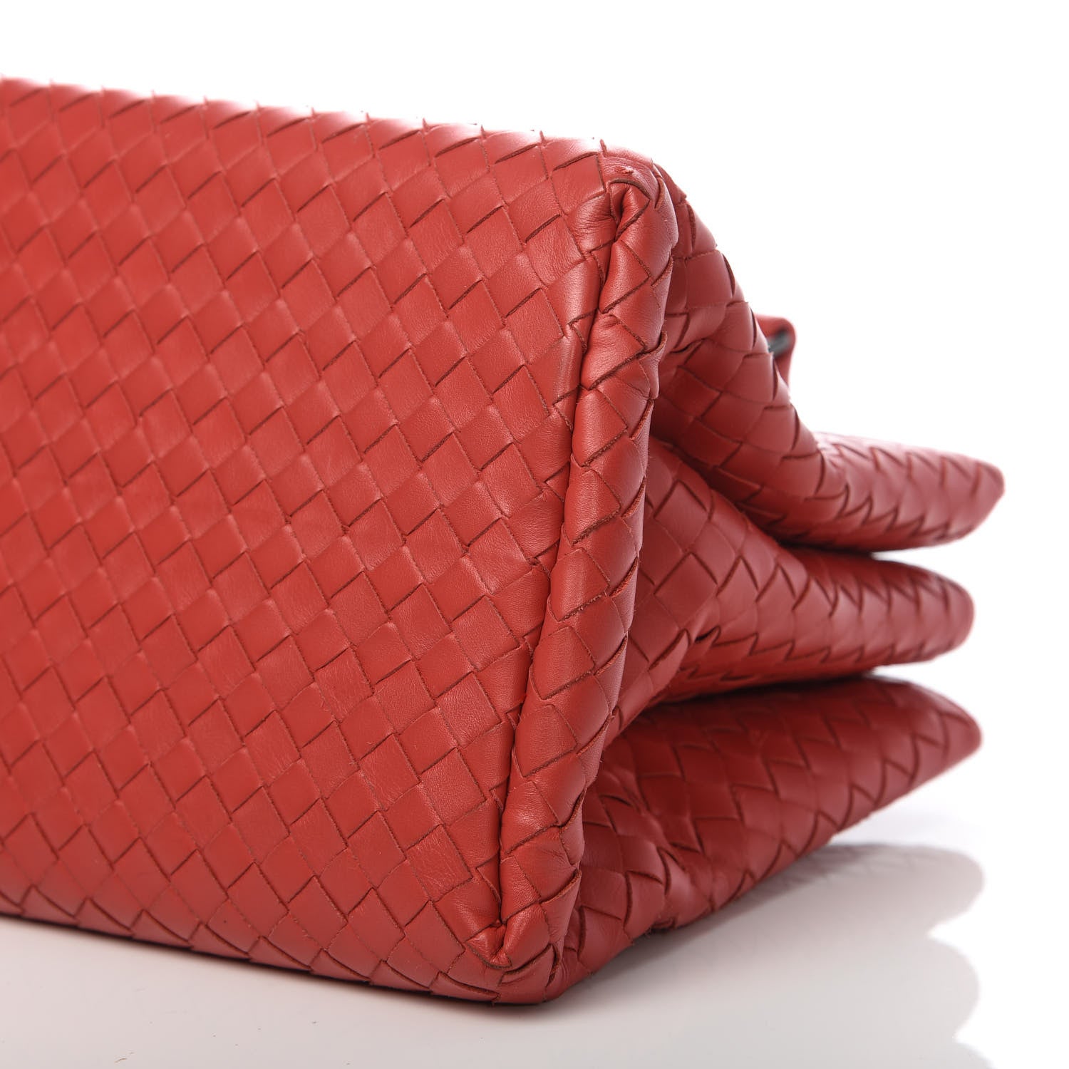 Bottega Veneta Light Calf Intrecciato Small Roma Fraise 8 of 9