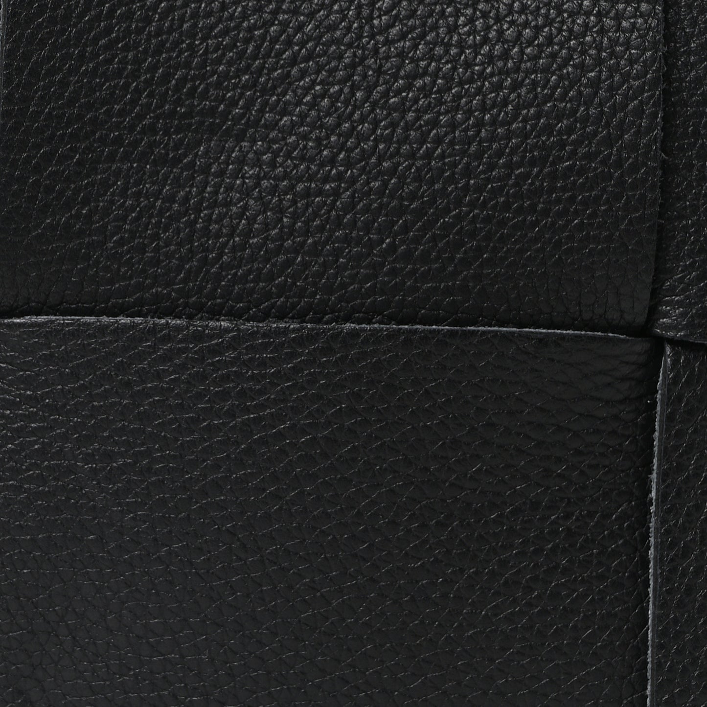 Grained Calfskin Intrecciato Mini Arco Tote Black