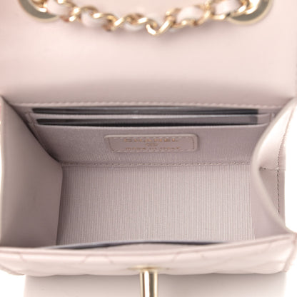 Chanel Lambskin Quilted Mini Trendy CC Clutch With Chain Light Purple 4 of 4