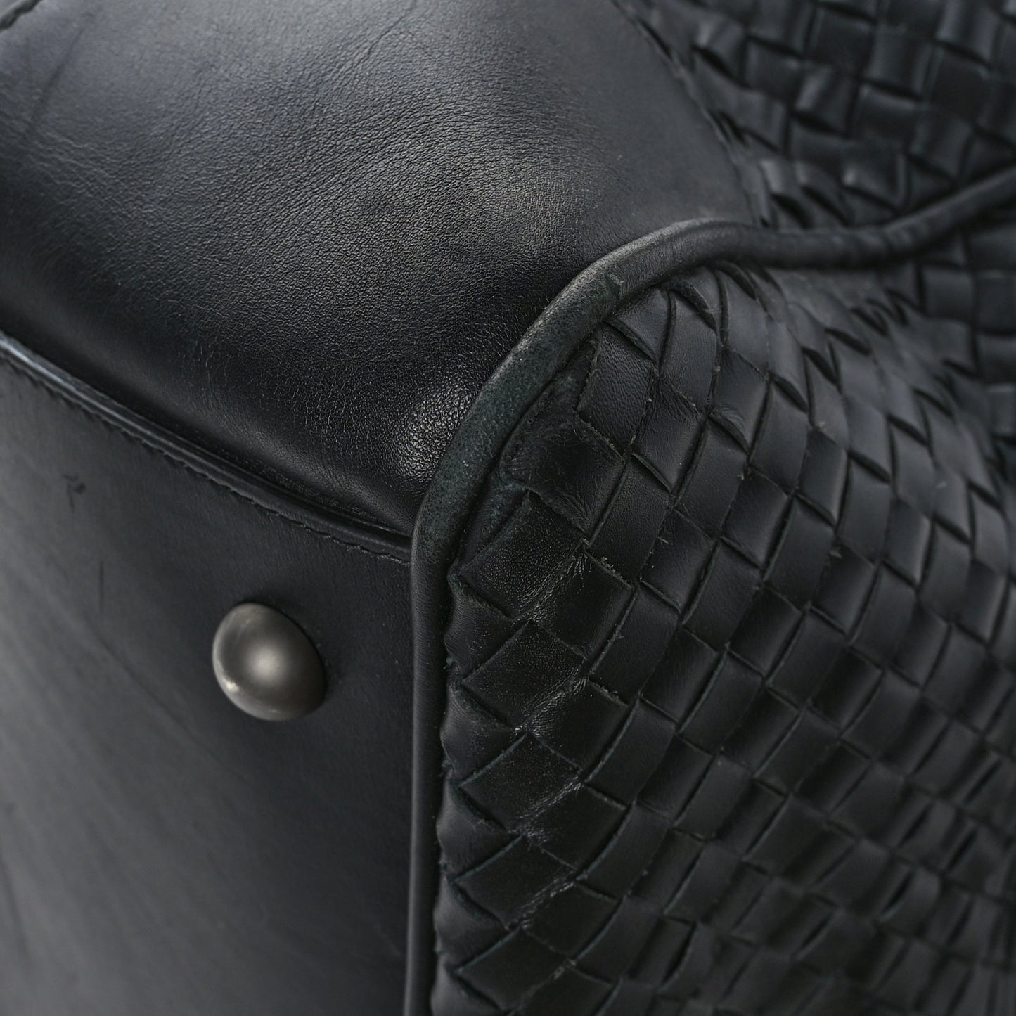 Nappa Intrecciato VN Large Duffel Black