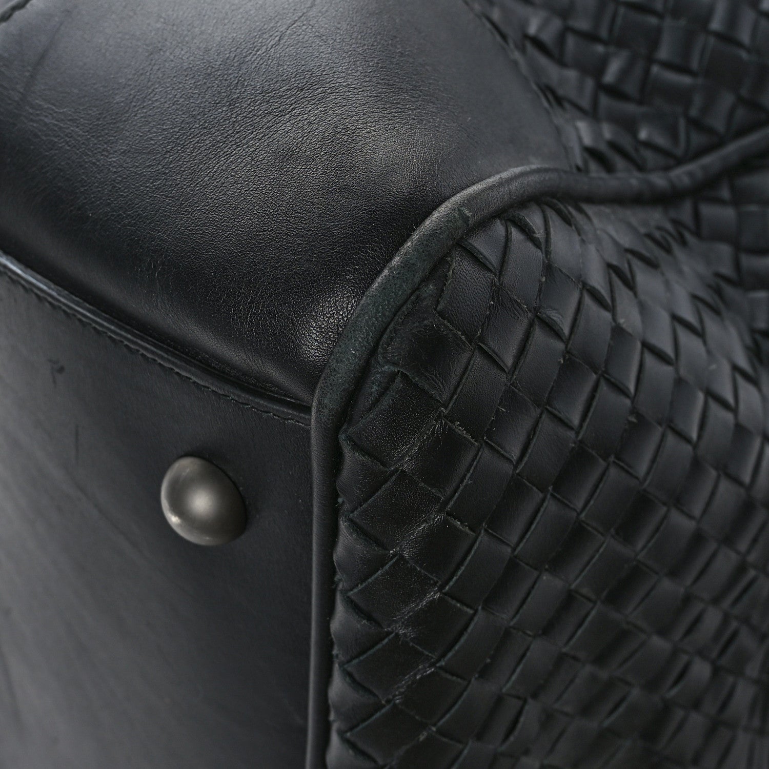 Bottega Veneta Nappa Intrecciato VN Large Duffel Black 9 of 10