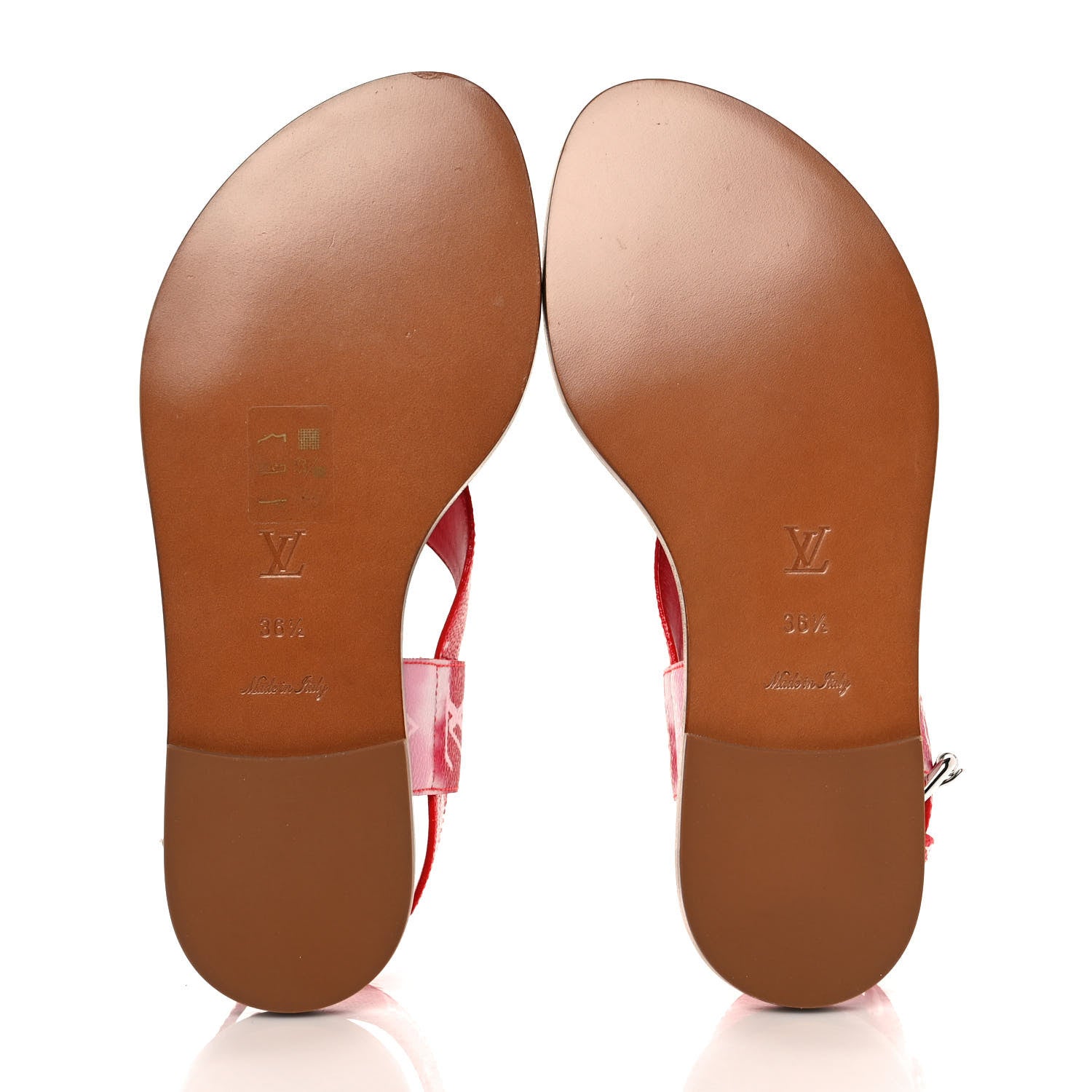 Louis Vuitton Monogram Escale Palma Flat Sandals 36.5 Rouge 5 of 8