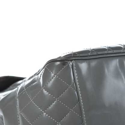 Chanel Glazed Calfskin Mademoiselle Lock Kelly Flap Bag Grey 8 of 21