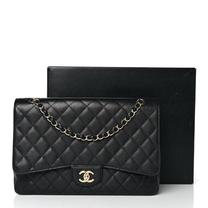 Chanel Caviar Quilted Maxi Single Flap Black 14 of 14
