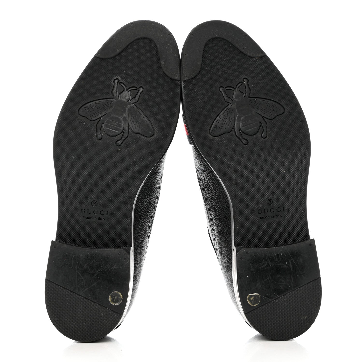 Gucci Calfskin Web Mens Queercore Brogue Derby Loafers 9 Black 6 of 13