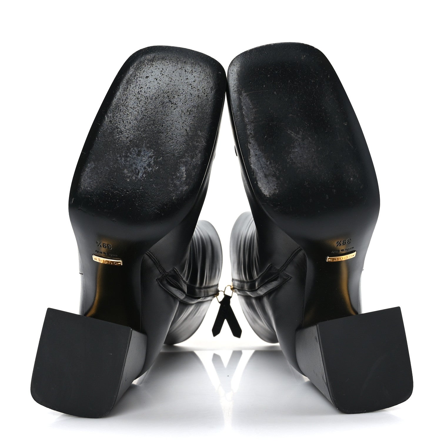 Gucci Nappa Horsebit Ankle Boots 39.5 Black 5 of 7