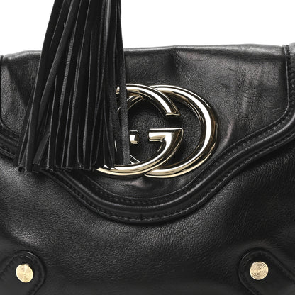 Gucci Calfskin Small Britt Tassel Shoulder Bag Black 8 of 10