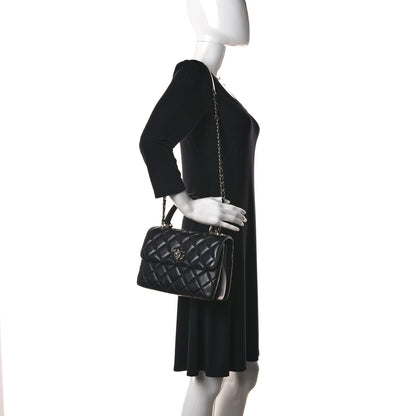 Chanel Lambskin Quilted Small Trendy CC Dual Handle Flap Bag Black 2 of 17