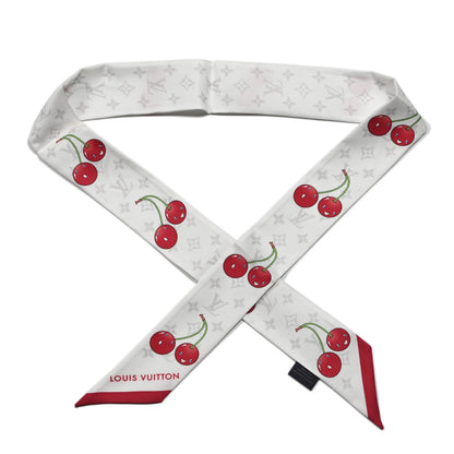 Louis Vuitton LV X TM Silk Monogram Cerises Bandeau White 1 of 3