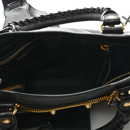 Balenciaga Chevre Gold Metallic Edge Hardware Mini City Black 5 of 7