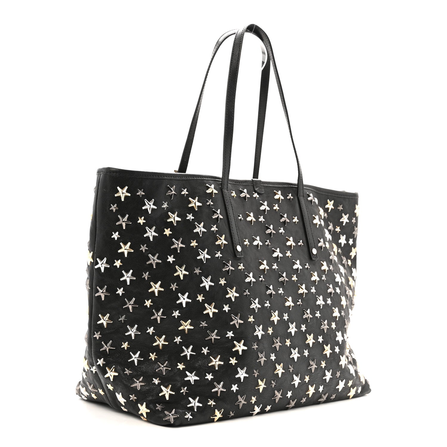 Jimmy Choo Calfskin Star Studded Tote Black 3 of 12
