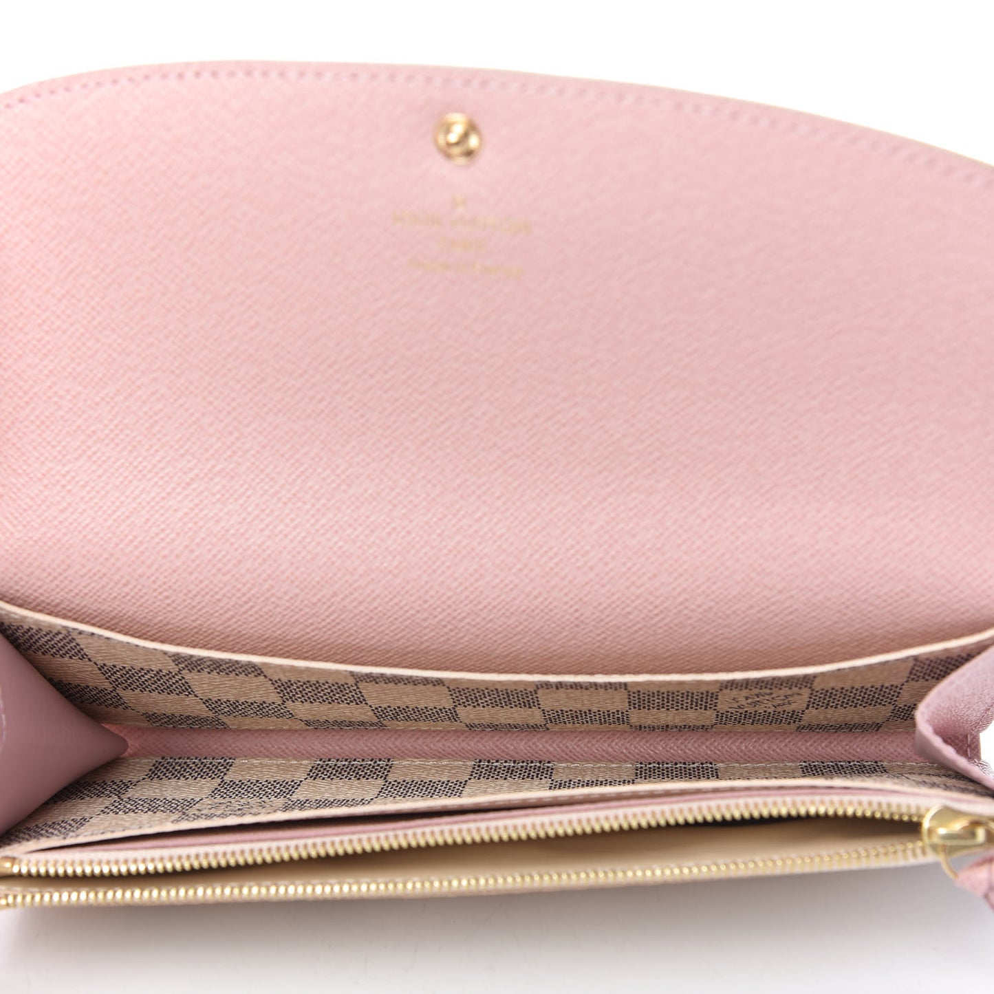 Damier Azur Emilie Wallet Rose Ballerine