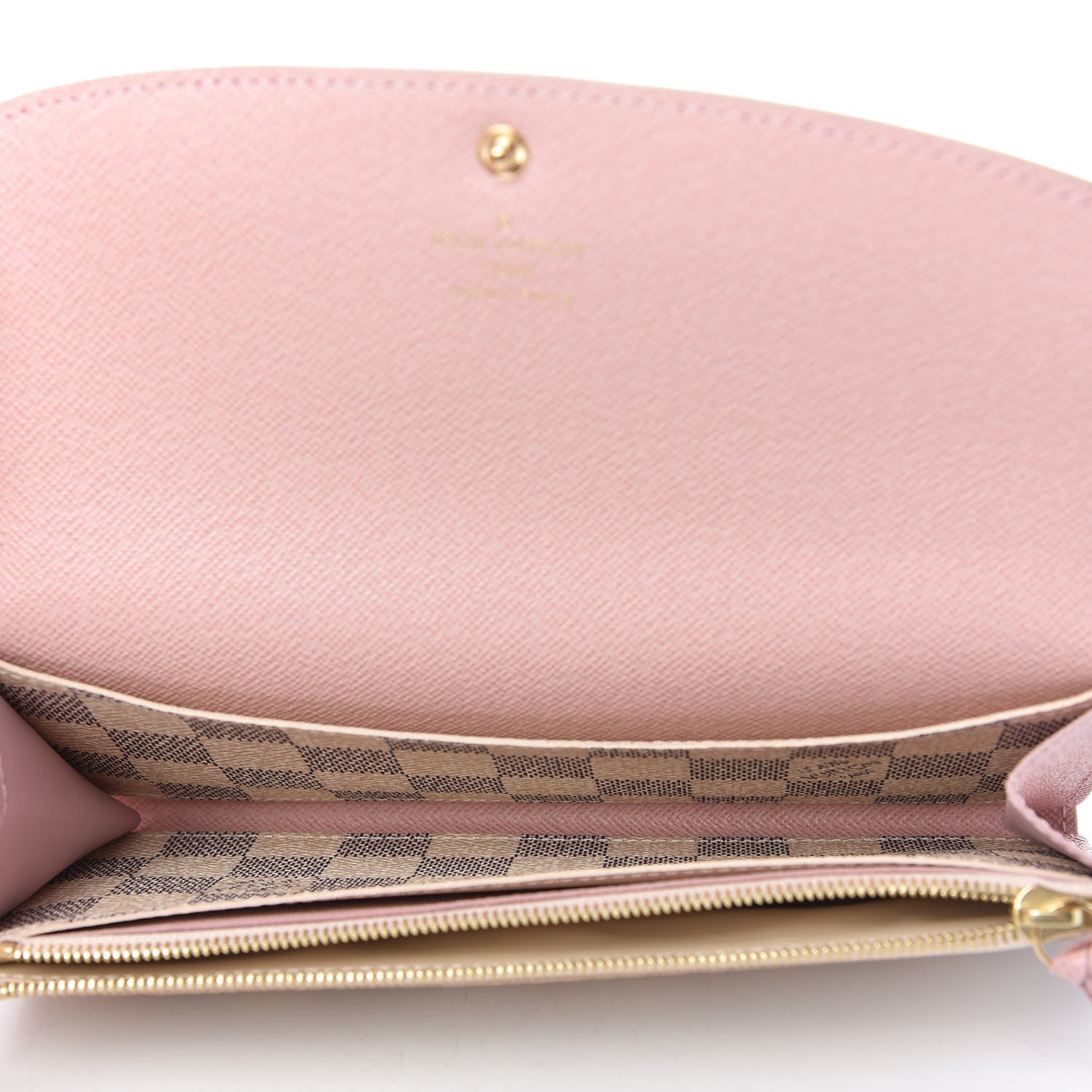 Louis Vuitton Damier Azur Emilie Wallet Rose Ballerine 5 of 11
