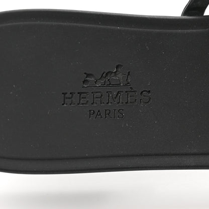 Hermes Rubber Chaine d'Ancre Rivage Sandals 37 Black 6 of 7