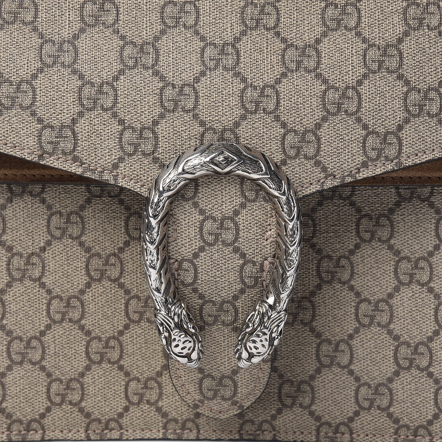 GG Supreme Monogram Medium Dionysus Shoulder Bag Taupe