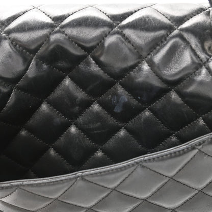Chanel Lambskin Quilted Kelly Jumbo Flap Bag Black 13 of 16