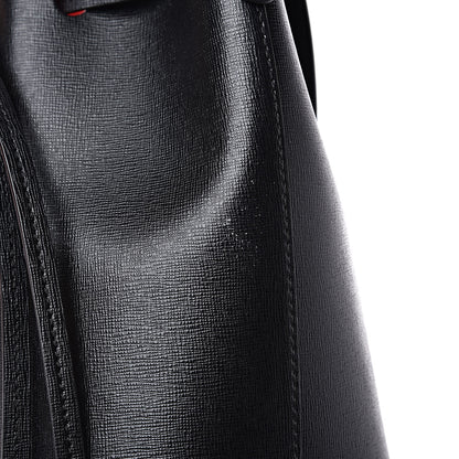 Mansur Gavriel Saffiano Mini Bucket Bag Black Flamma 10 of 11