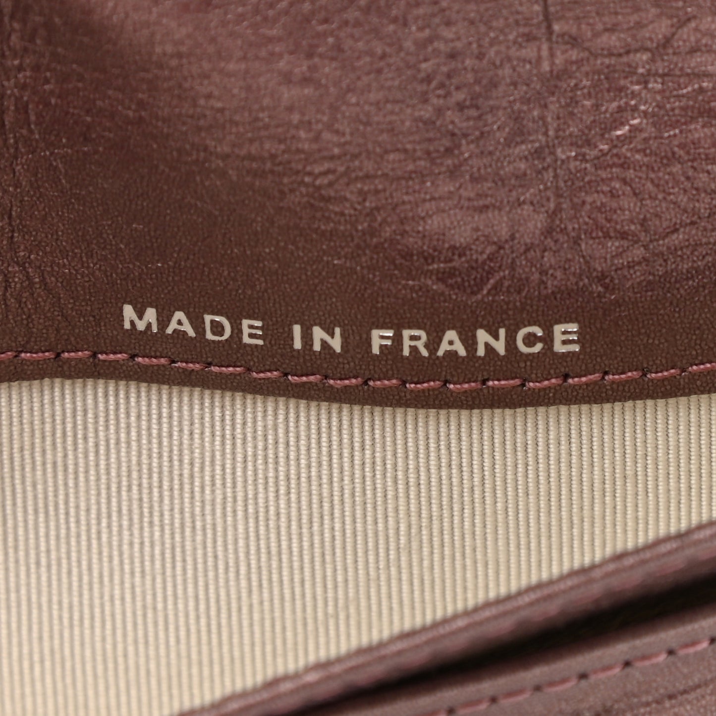 Aged Calfskin Quilted Reissue 2.55 Yen Wallet Purple